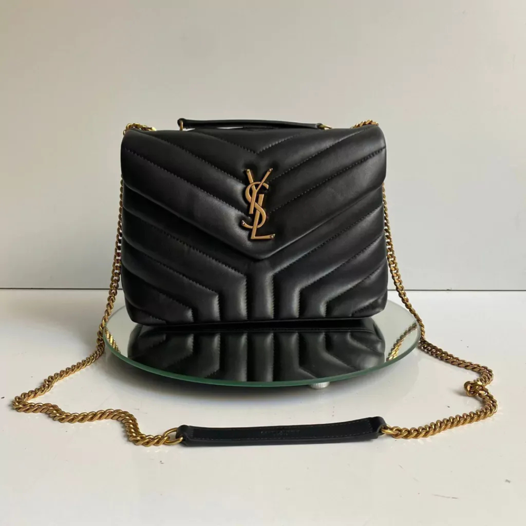 Black Quilted Chain Bag and Heeled Sandals Set, image 6