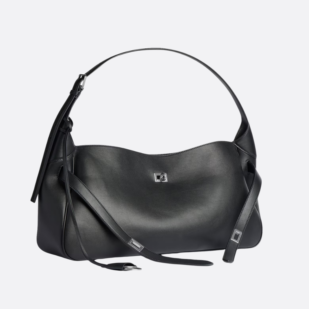 BLG Bel Air Medium Shoulder Bag In Black Calf Leather