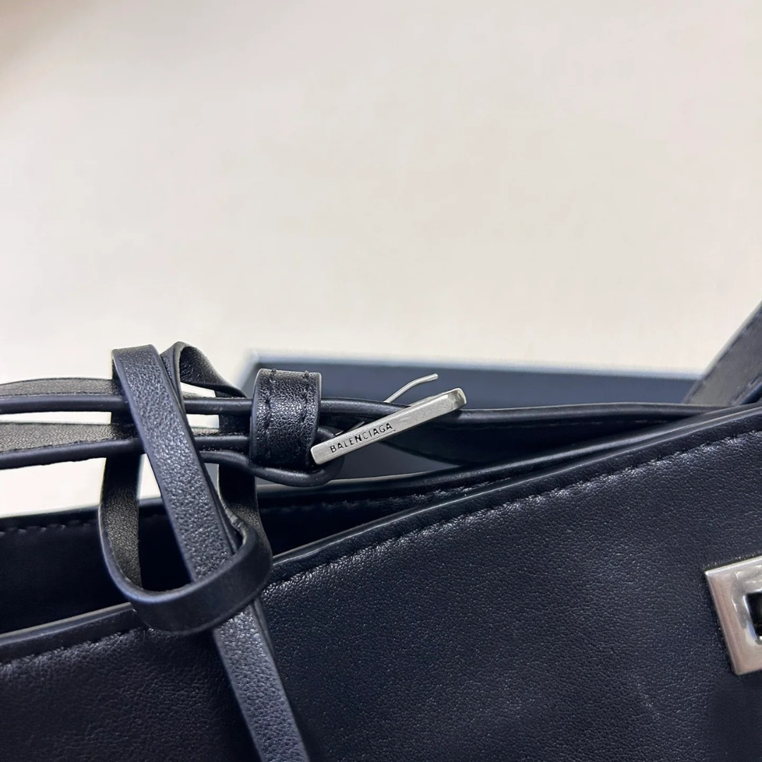 BLG Bel Air Medium Shoulder Bag In Black Calf Leather