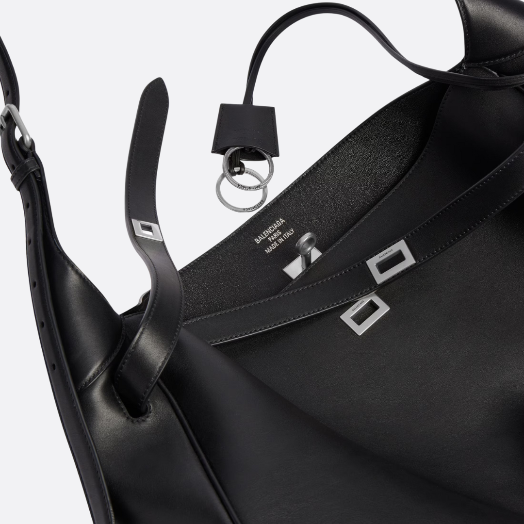 BLG Bel Air Medium Shoulder Bag In Black Calf Leather