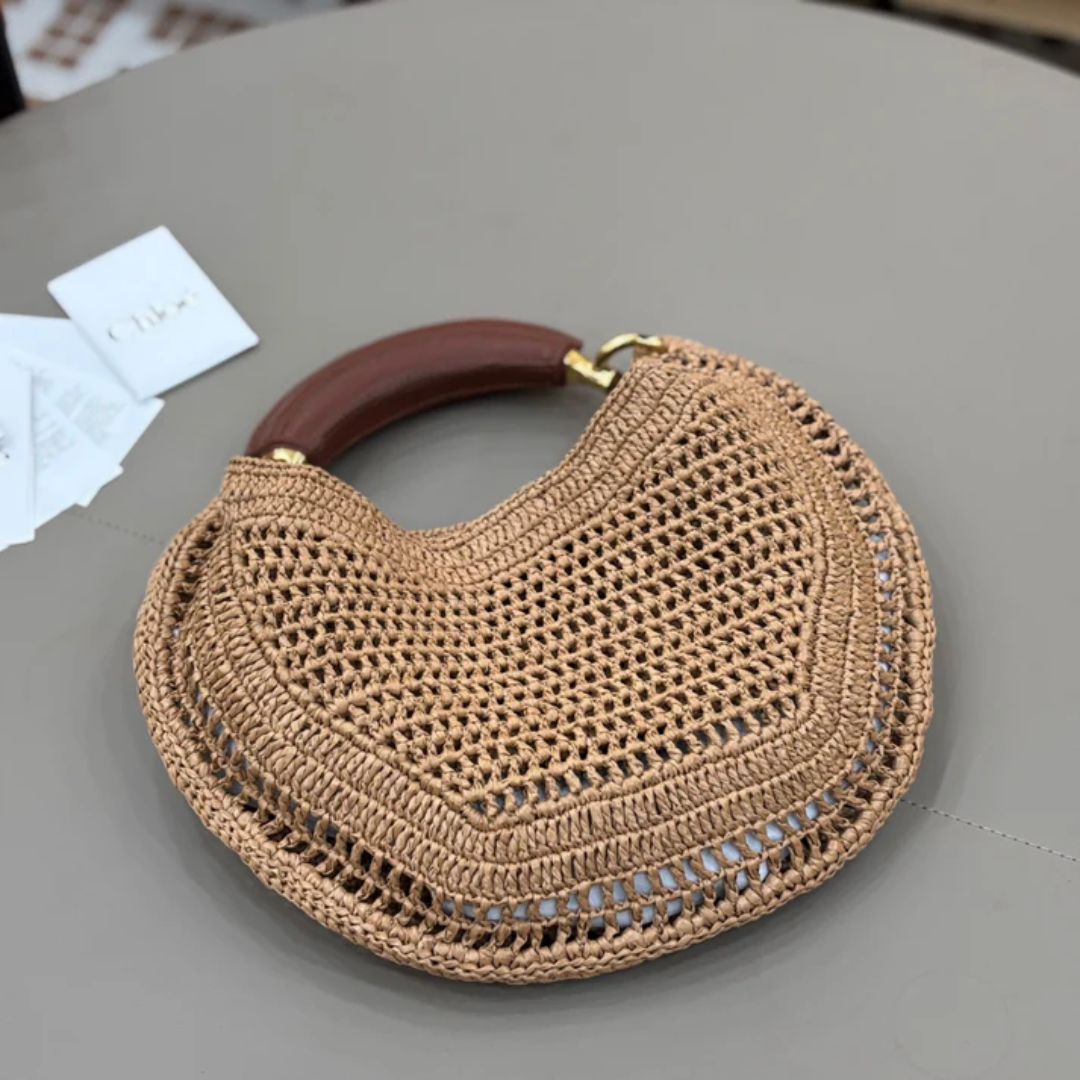 CLÉ Summer Raffia Banana Bag