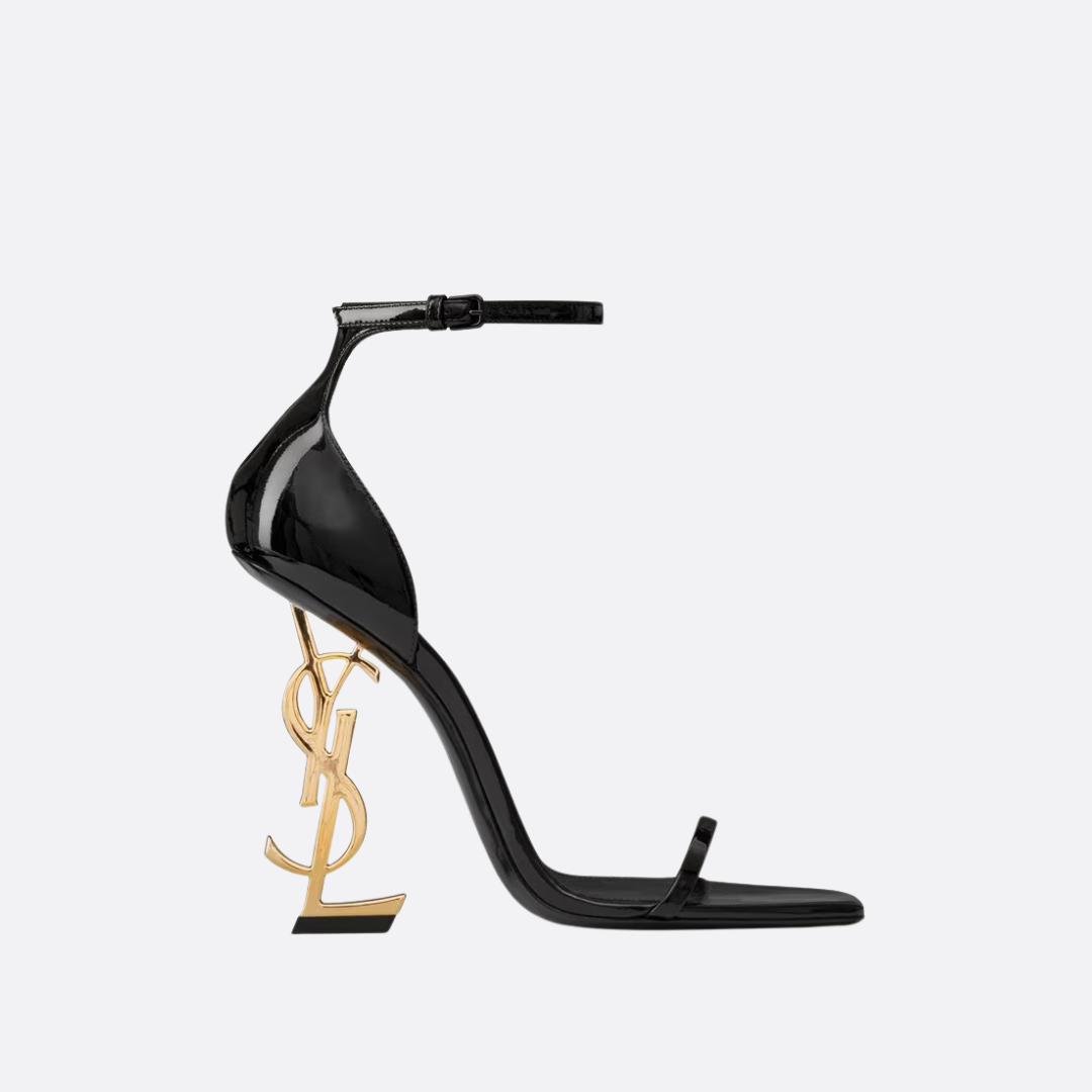 Black Quilted Chain Bag and Heeled Sandals Set, image 12