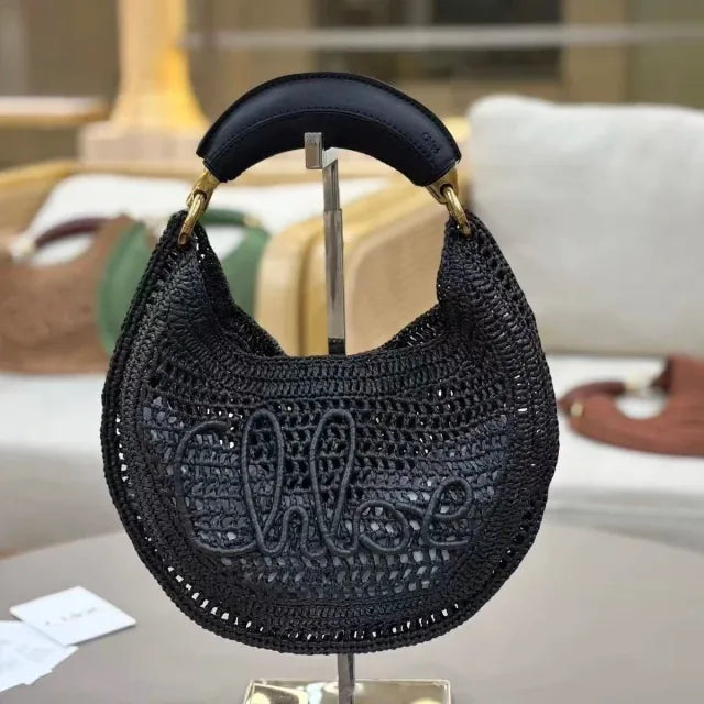 CLÉ Summer Raffia Banana Bag