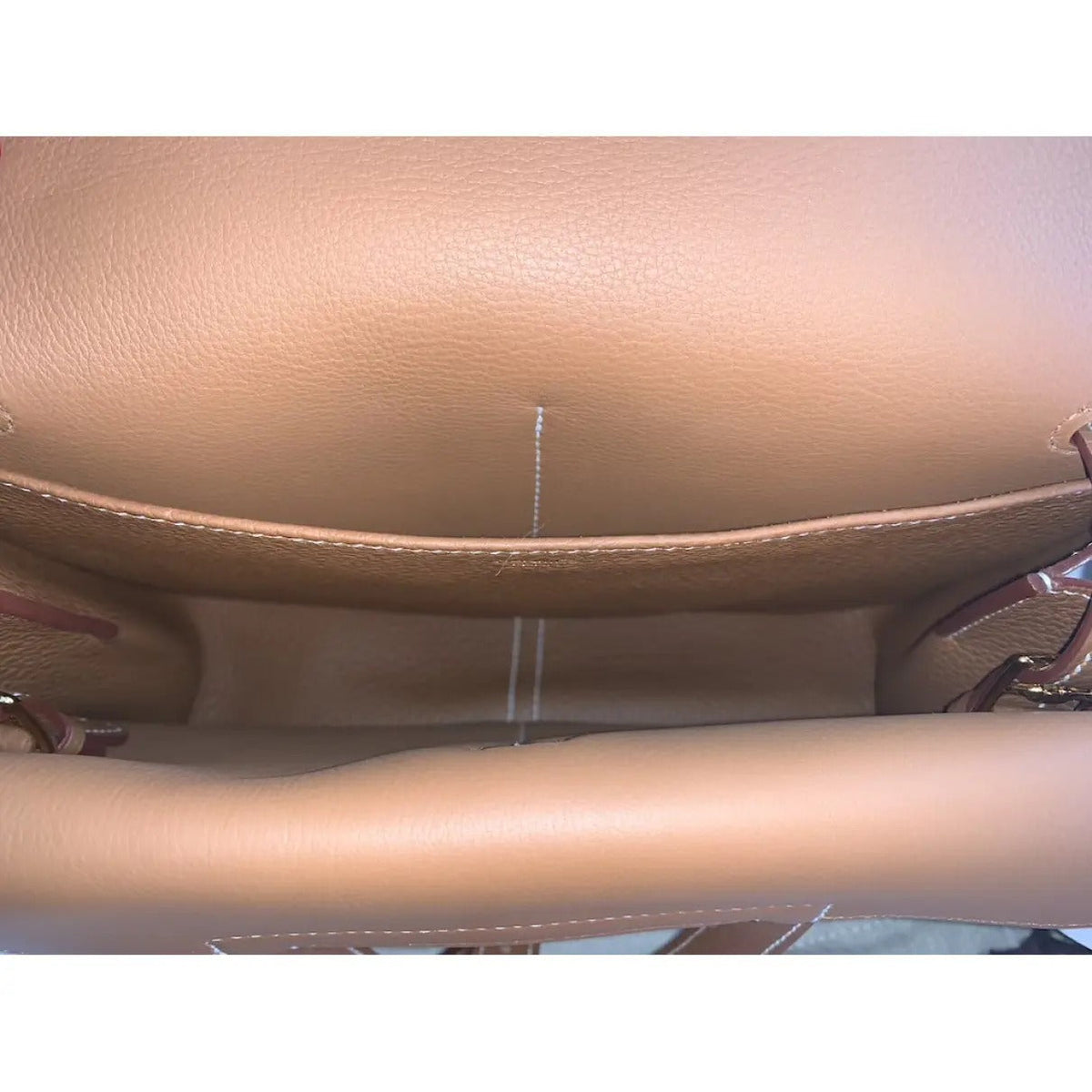Mini Flap Crossbody Bag in Smooth Leather with Gold Buckle, image 8