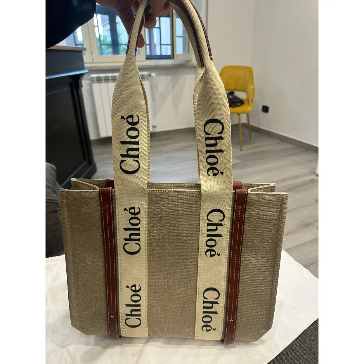 CLÉ Woody Tote Bag Made Of Linen