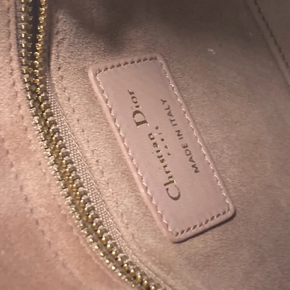 Mini Top Handle Bag in Blush Beige Quilted Leather with Charms, image 19