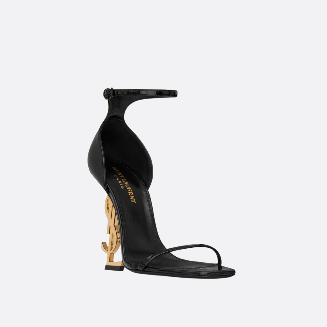 Black Quilted Chain Bag and Heeled Sandals Set, image 14