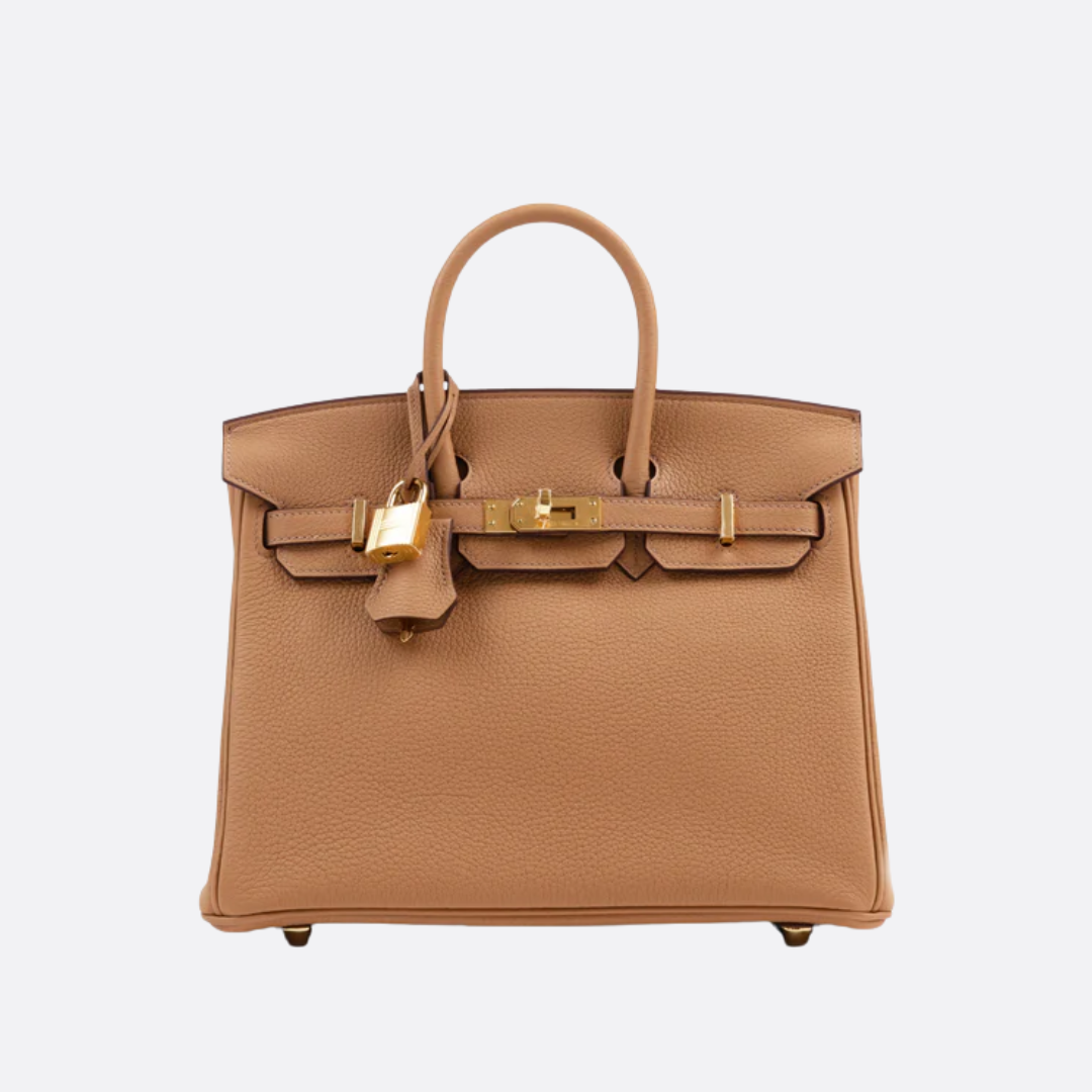 HMÈ Birkin 25 Hss Bag In Chalk / Dove Grey Togo Leather
