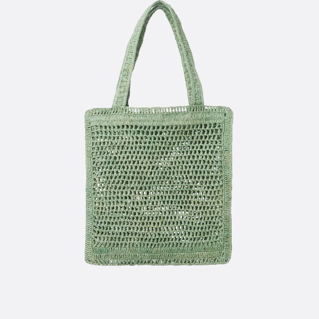 CLÉ Summer Banana Bag Made Of Raffia