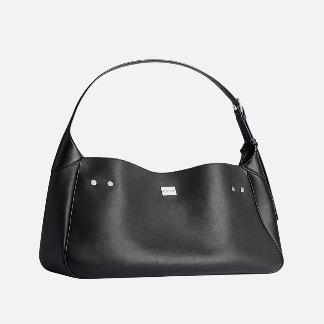 BLG Bel Air Medium Shoulder Bag In Black Calf Leather