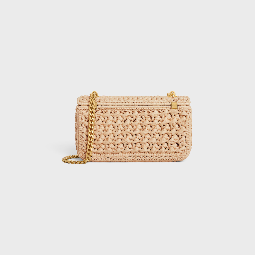 CL Claude Chain Shoulder Bag In Raffia-effect