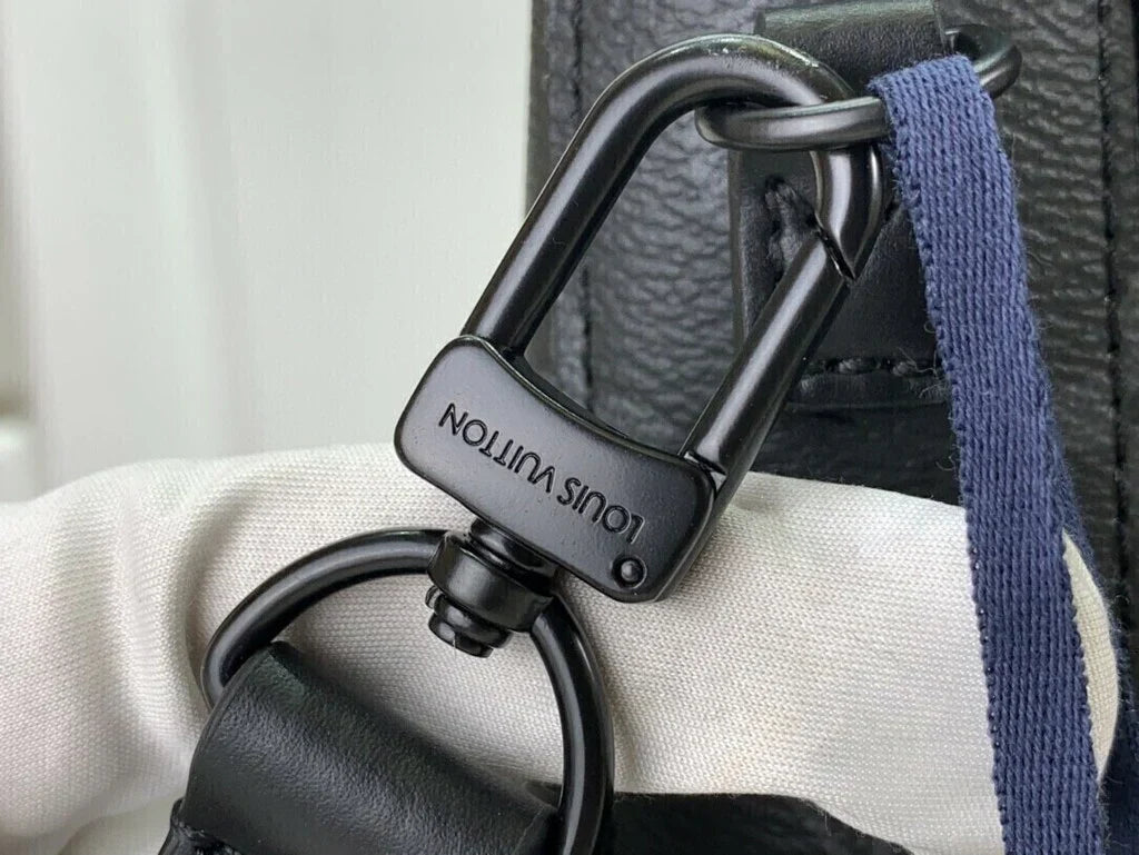 Men's Vertical Phone Crossbody Bag in Black Coated Canvas, image 9
