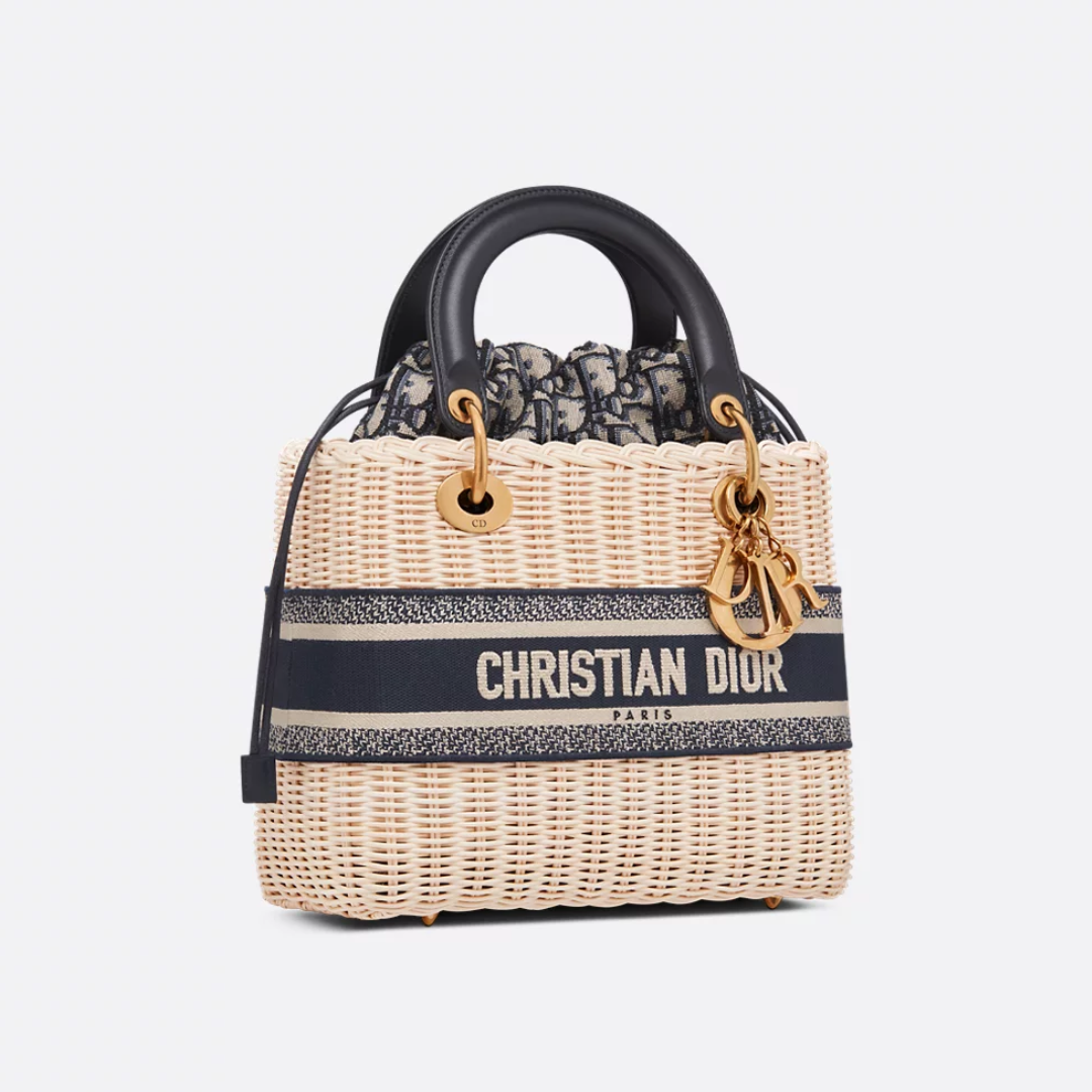 DR Lady Dior Handbag Made Of Rattan