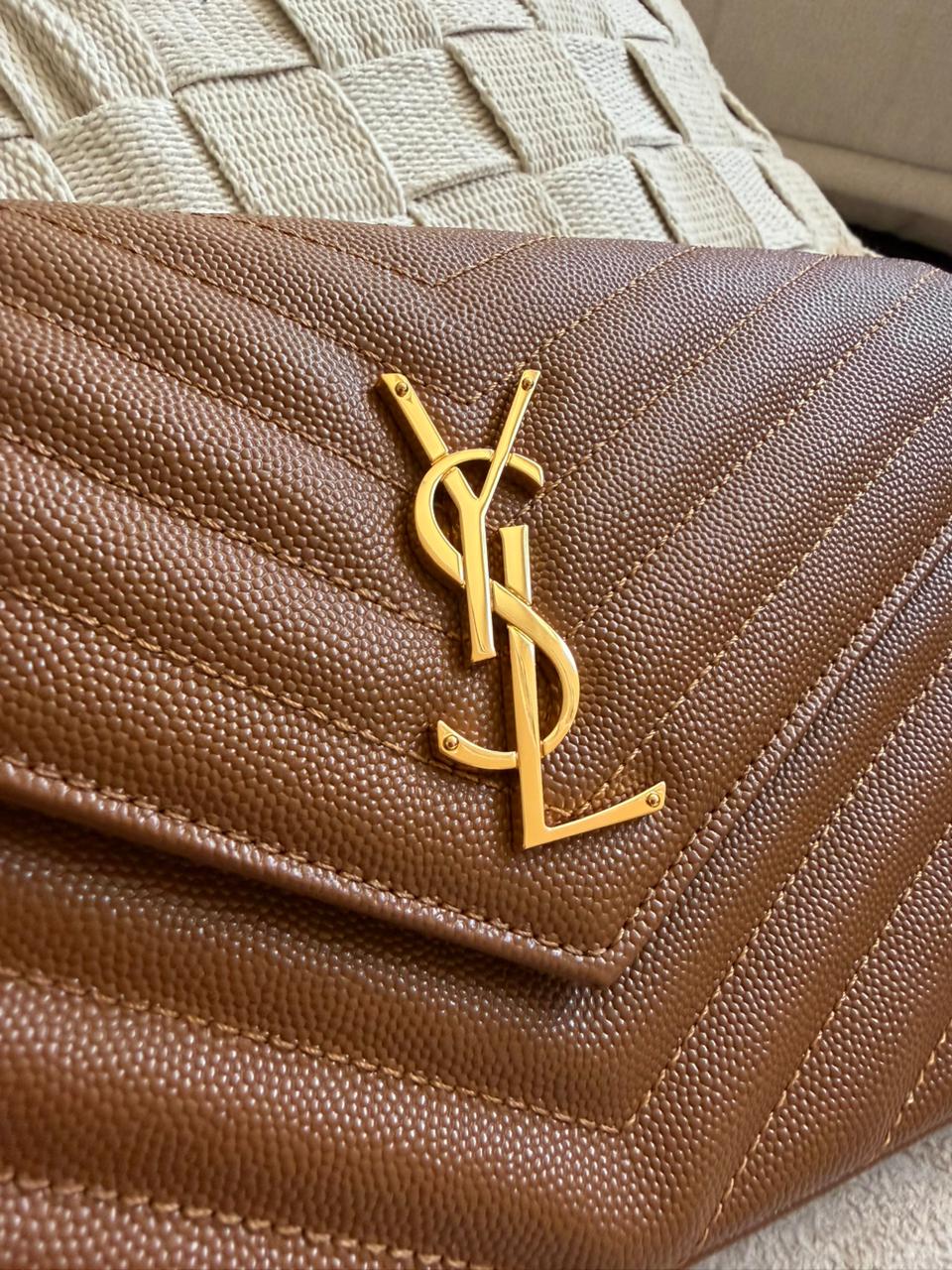 Envelope Wallet Crossbody in Tan Chevron Quilted Leather, image 5