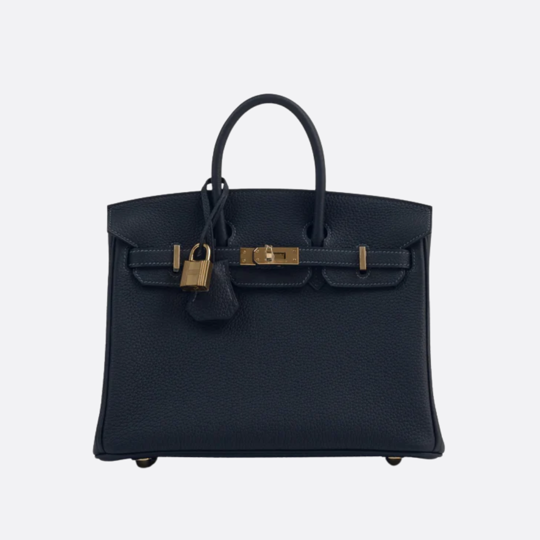HMÈ Birkin 25 Hss Bag In Chalk / Dove Grey Togo Leather