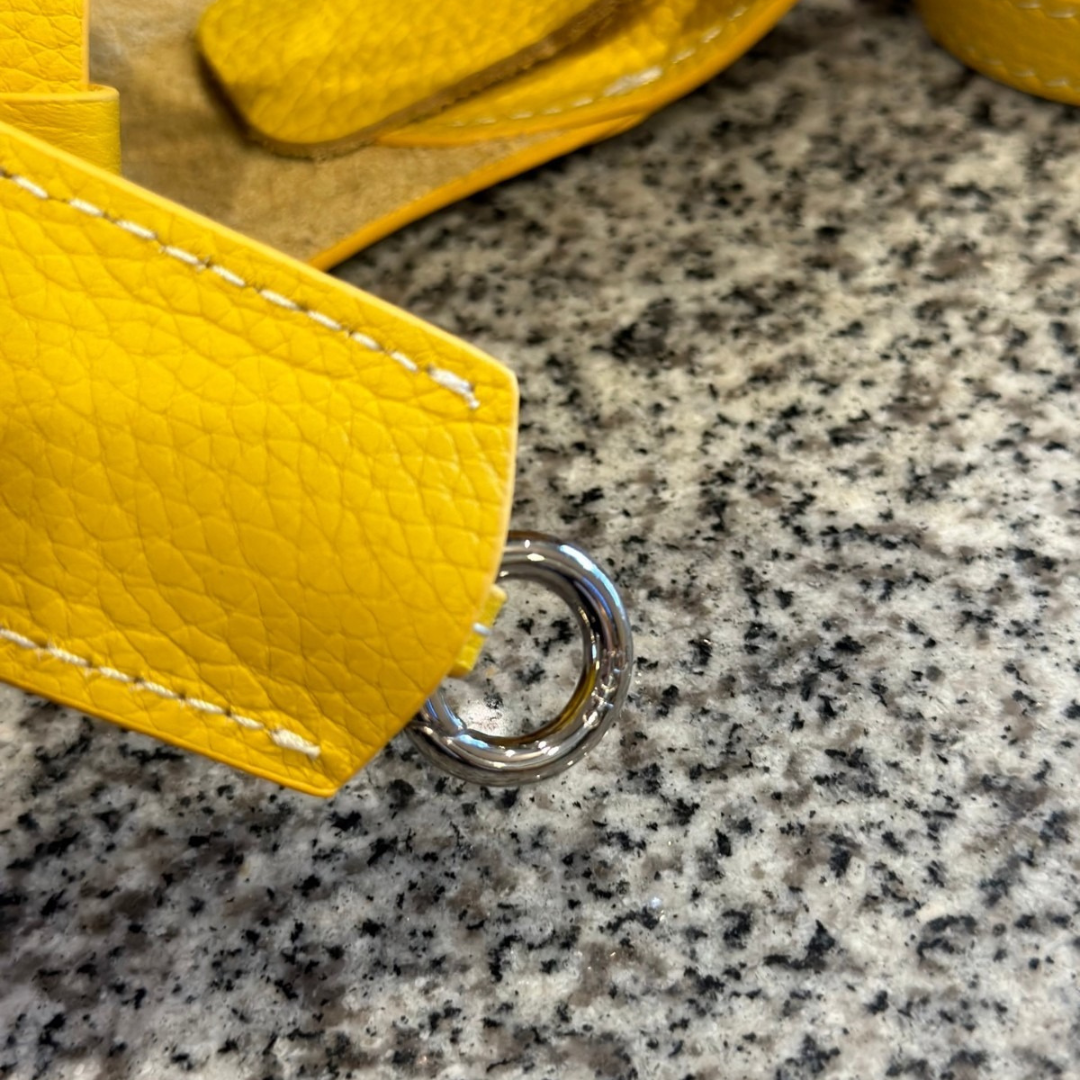 Small Bucket Tote Bag in Grained Leather with Tab Closure, image 21