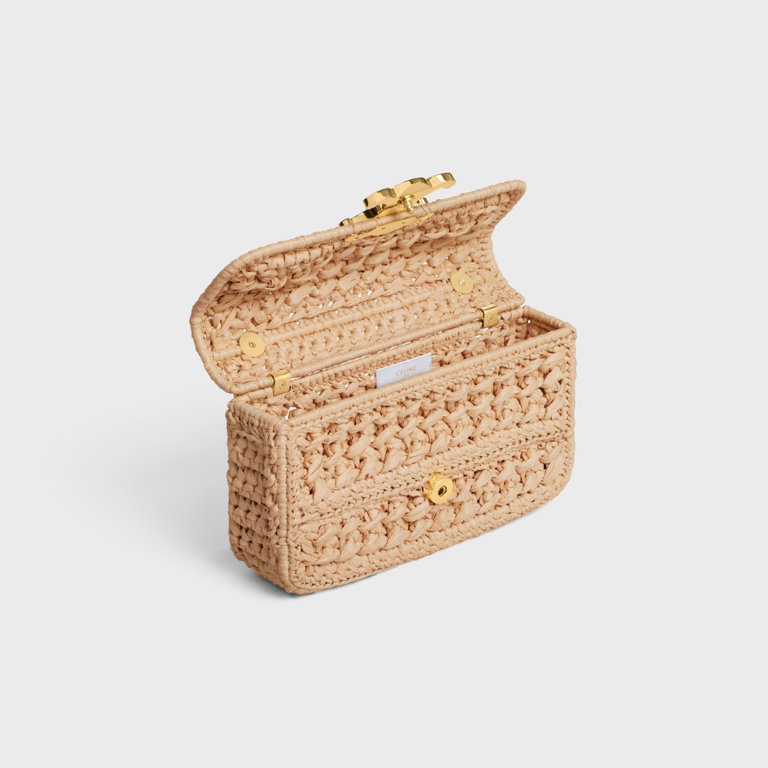 CL Claude Chain Shoulder Bag In Raffia-effect