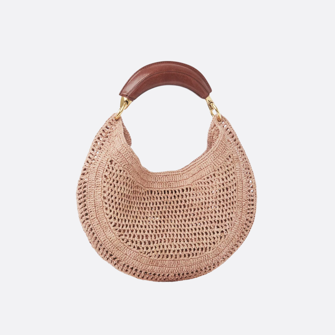 CLÉ Summer Raffia Banana Bag