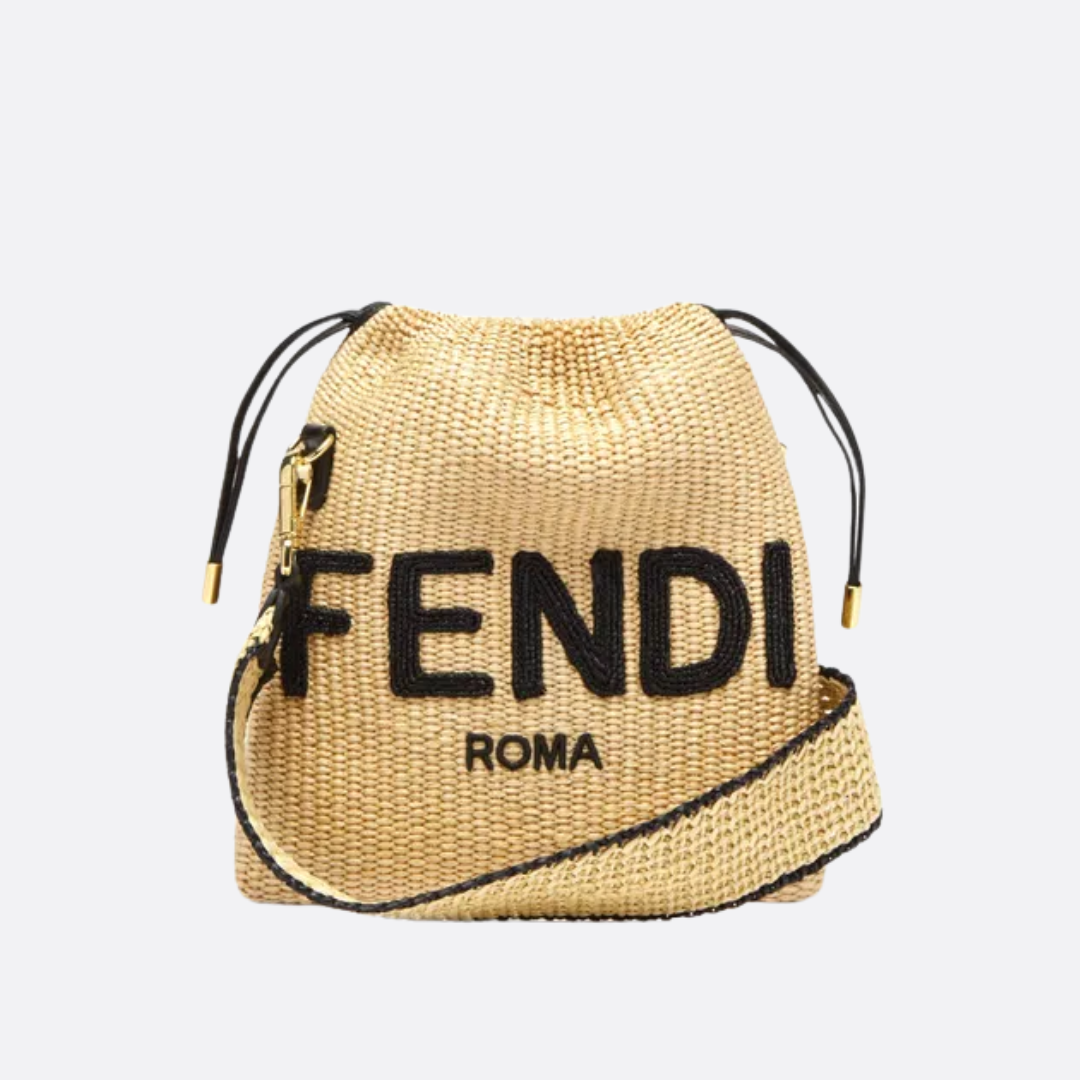 FD Small Raffia Handbag