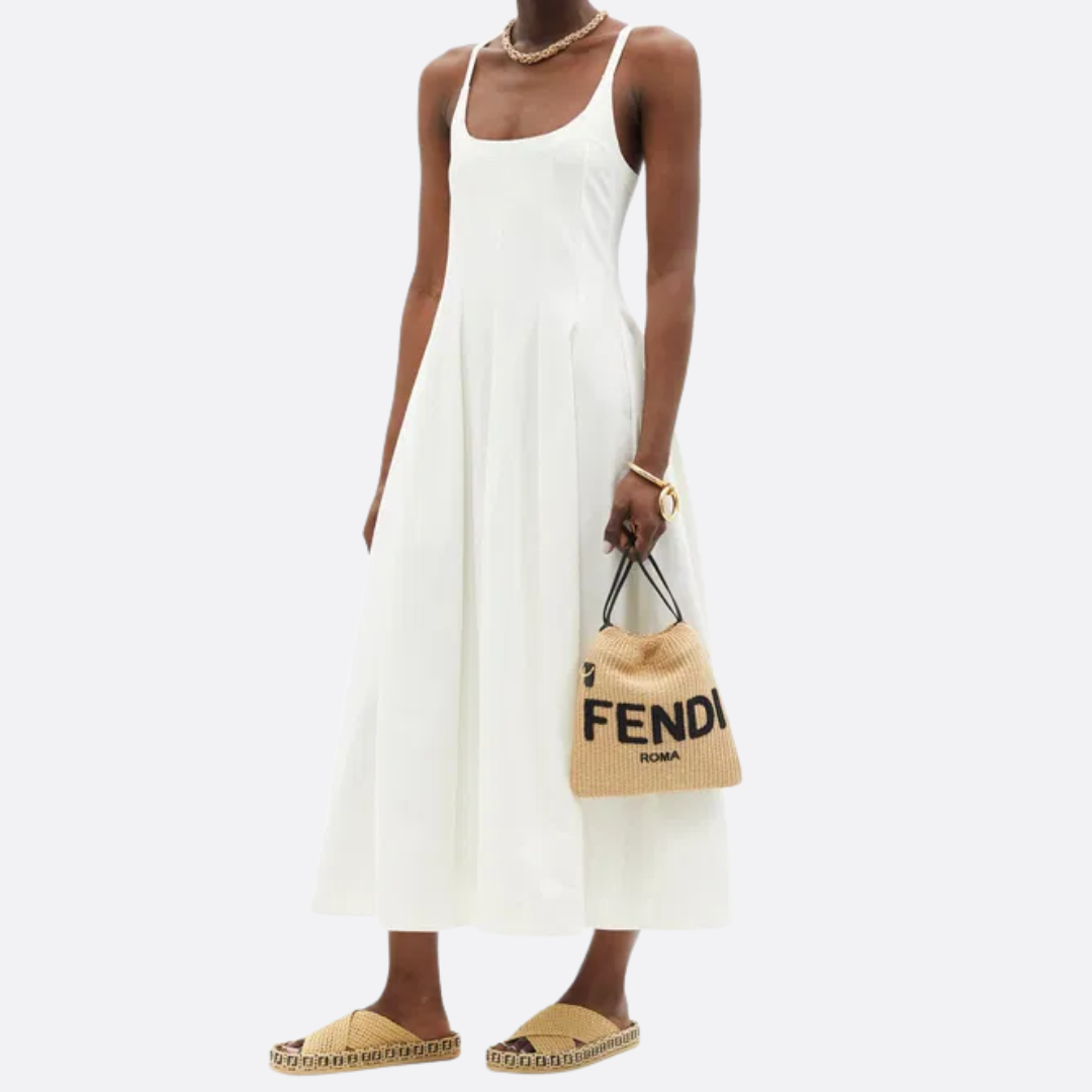 FD Small Raffia Handbag