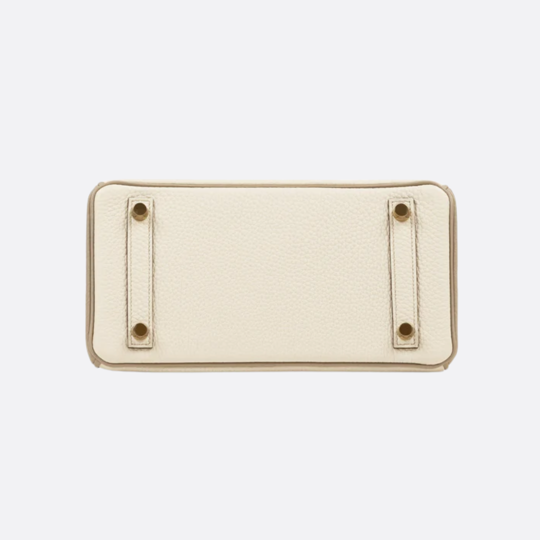 HMÈ Birkin 25 Hss Bag In Chalk / Dove Grey Togo Leather