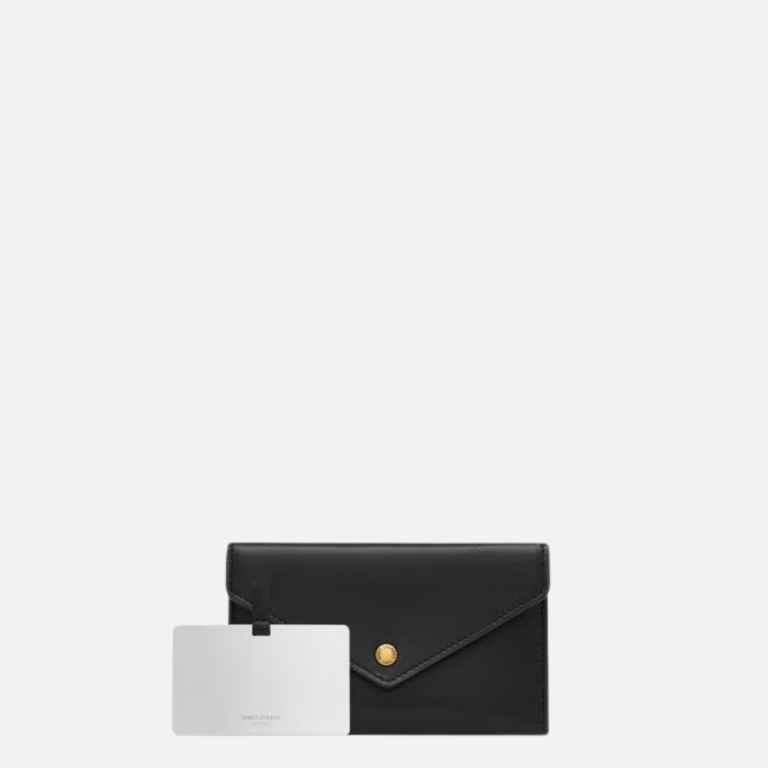 Small Flap Bag in Black Chevron Quilted Leather with Chain, image 3