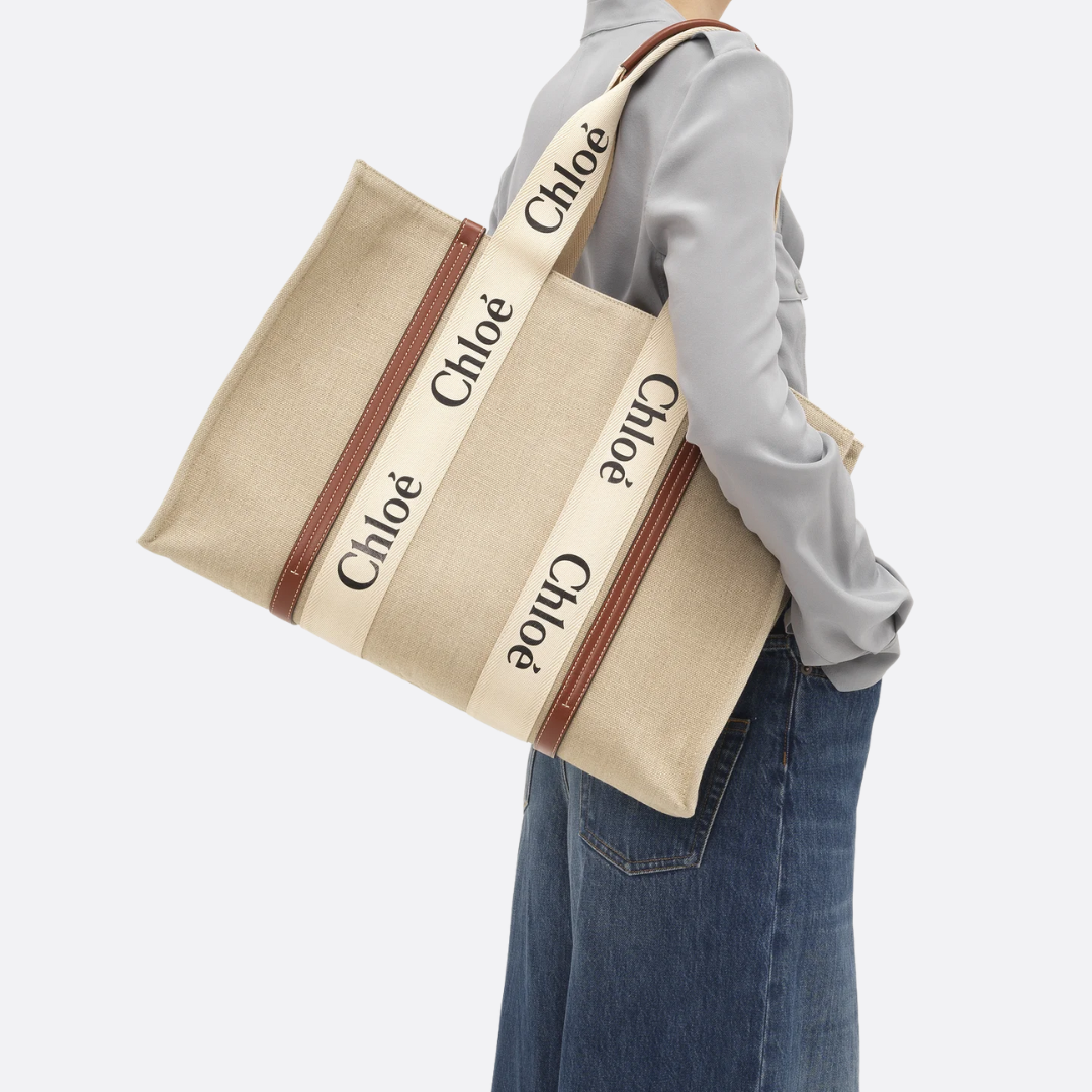 CLÉ Woody Tote Bag Made Of Linen