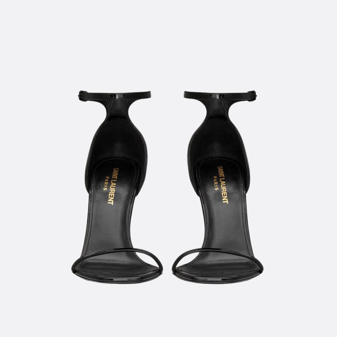 Black Quilted Chain Bag and Heeled Sandals Set, image 15