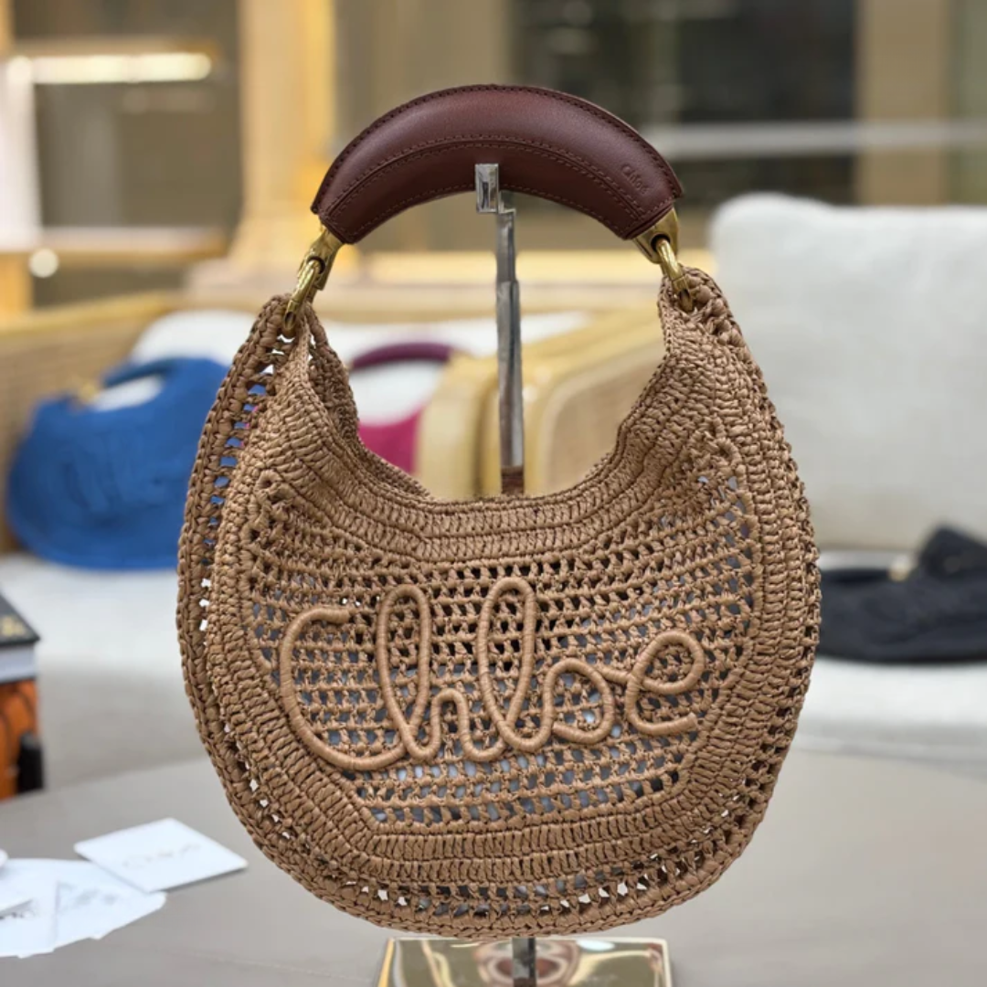 CLÉ Summer Raffia Banana Bag