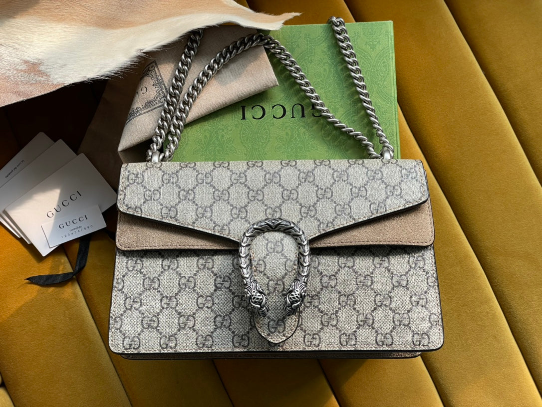 GC Dionysus Small GG Supreme Canvas Shoulder Bag