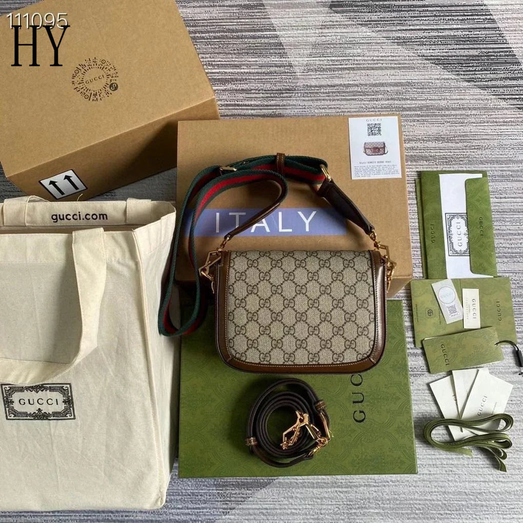 Saddle Crossbody Bag in Beige Coated Canvas with Brown Trim, image 9