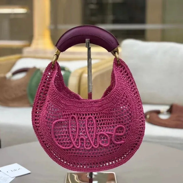 CLÉ Summer Raffia Banana Bag