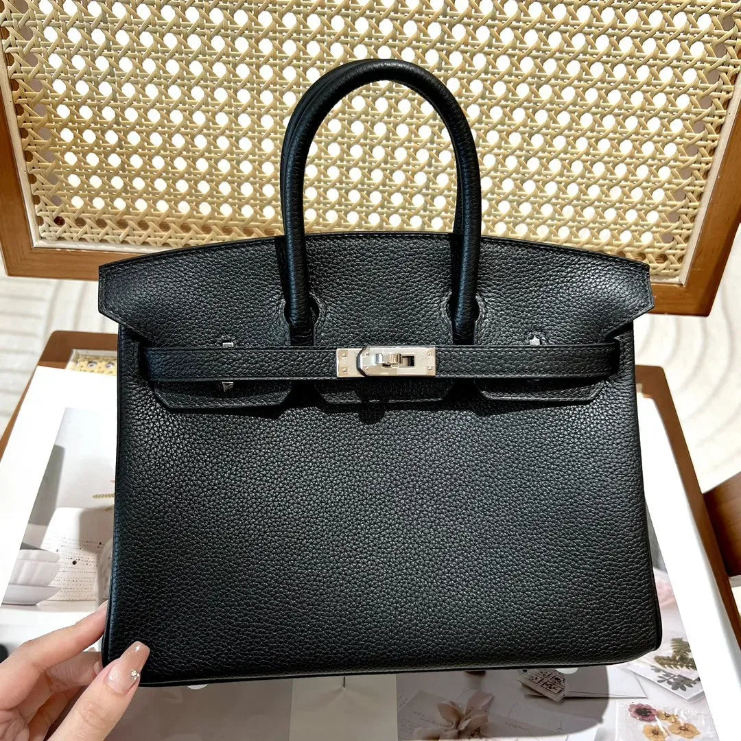 HMÈ Birkin 25 Hss Bag In Chalk / Dove Grey Togo Leather